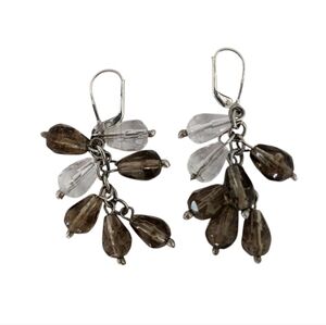 Silver Earrings Dangle 925 Sterling Silver Lever Back Earrings Vintage